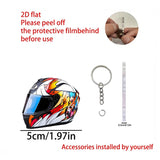 Keychain Helmet 2D Flat Fashion Stereo Motorcycle Helmets Safety Auto Bag Car Key Ring KeyChain Gift Jewelry