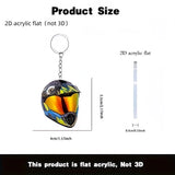 Keychain Helmet 2D Flat Fashion Stereo Motorcycle Helmets Safety Auto Bag Car Key Ring KeyChain Gift Jewelry