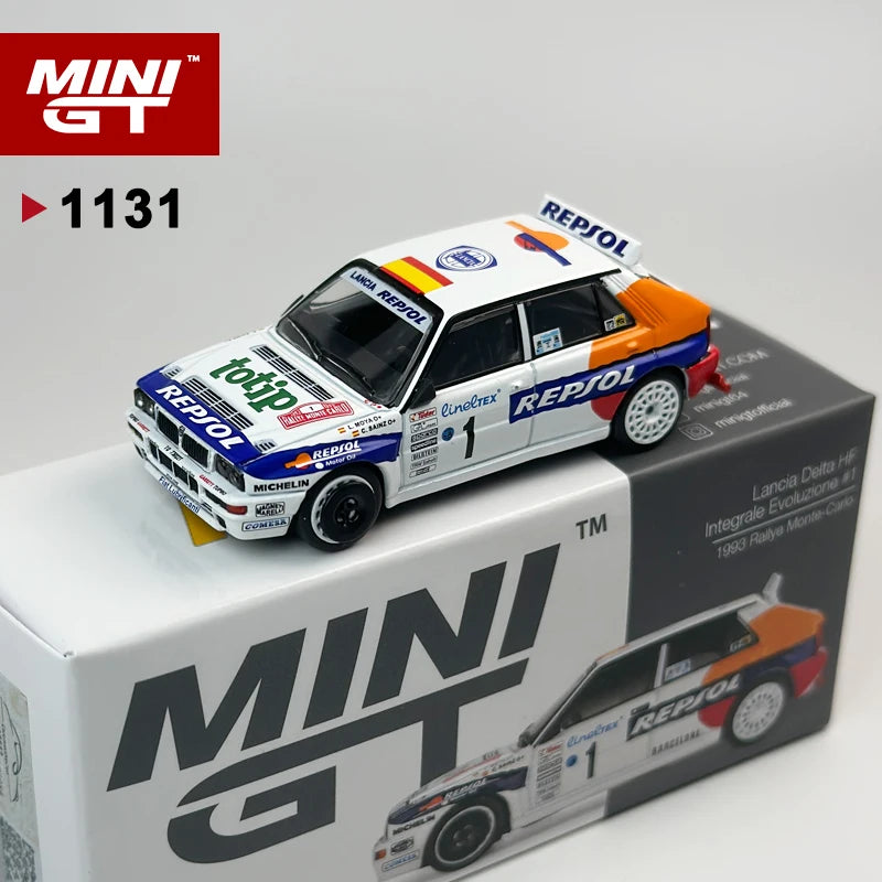 MINIGT 1:64 Lancia Delta HF Integrale Evoluzione #1 MGT Modellauto aus Legierung 1131