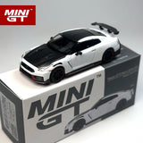MINI GT 1:64 Nissan GTR 2024 Brilliant White Pearl Legierungsautomodell 1045