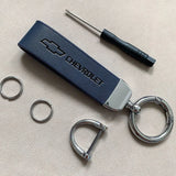 High Grade Leather Keychain With Car Logo Key Ring Accessories For Chevrolet Cruze Spark Captiva Suburban Camaro Malibu Silverad