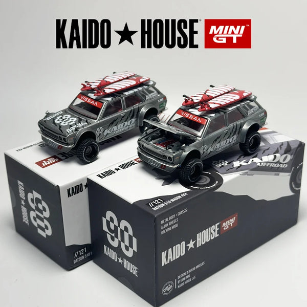 Kaido House Datsun 510 Wagon 4x4 Offroad V1 KHMG modellino auto in lega chase 121